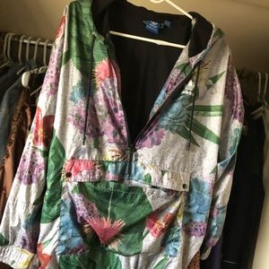 Adidas multi-colored windbreaker Worn twice.